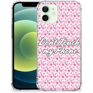 iPhone 12 Mini Anti Shock Case Flowers Pink DTMP
