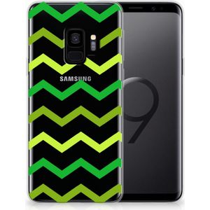 Samsung Galaxy S9 TPU bumper Zigzag Groen