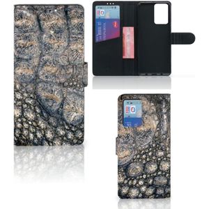 Xiaomi Redmi Note 10 Pro Telefoonhoesje met Pasjes Krokodillenprint