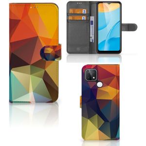 OPPO A15 Book Case Polygon Color