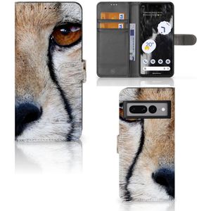 Google Pixel 7 Pro Telefoonhoesje met Pasjes Cheetah