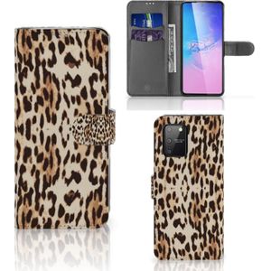 Samsung S10 Lite Telefoonhoesje met Pasjes Leopard