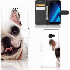 Samsung Galaxy A5 2017 Telefoonhoesje met Pasjes Franse Bulldog