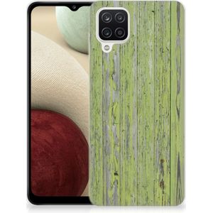 Samsung Galaxy A12 Bumper Hoesje Green Wood