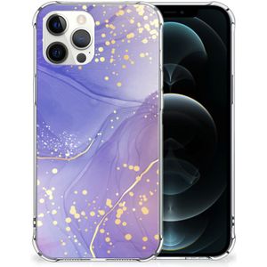 Back Cover voor iPhone 12 Pro Max Watercolor Paars