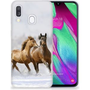 Samsung Galaxy A40 TPU Hoesje Paarden