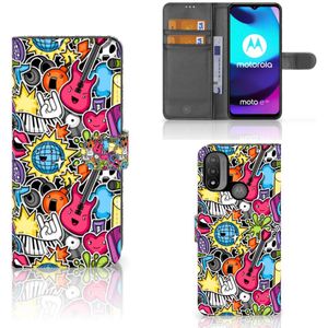 Motorola Moto E20 | E30 | E40 Wallet Case met Pasjes Punk Rock