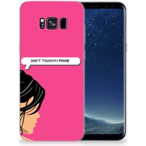 Samsung Galaxy S8 Plus Silicone-hoesje Woman Don't Touch My Phone