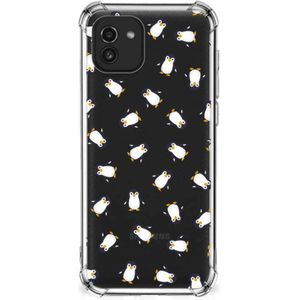 Doorzichtige Silicone Hoesje voor Samsung Galaxy A03 Pinguïn