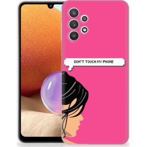 Samsung Galaxy A32 4G | A32 5G Enterprise Editie Silicone-hoesje Woman Don't Touch My Phone
