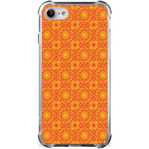 iPhone SE 2022/2020 | iPhone 8/7 Doorzichtige Silicone Hoesje Batik Oranje