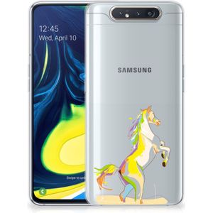 Samsung Galaxy A80 Telefoonhoesje met Naam Horse Color