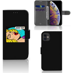 Apple iPhone 11 Wallet Case met Pasjes Popart Oh Yes