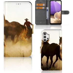 Samsung Galaxy A32 4G Telefoonhoesje met Pasjes Design Cowboy