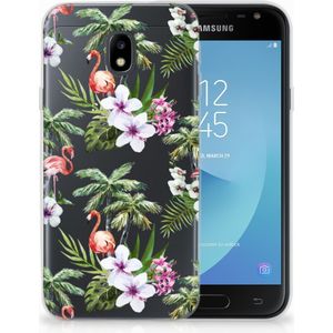 Samsung Galaxy J3 2017 TPU Hoesje Flamingo Palms