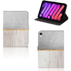 iPad Mini 6 (2021) Tablet Book Cover Wood Concrete
