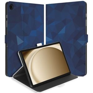 Uniek Samsung Galaxy Tab A9 Plus Tablethoesje Polygon Blue Design | B2C Telecom