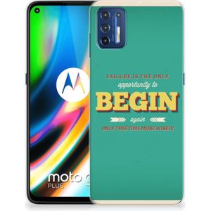 Motorola Moto G9 Plus Siliconen hoesje met naam Quote Begin