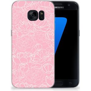 Samsung Galaxy S7 TPU Case White Flowers