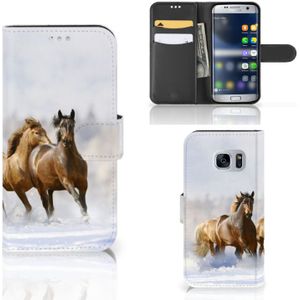 Samsung Galaxy S7 Telefoonhoesje met Pasjes Paarden