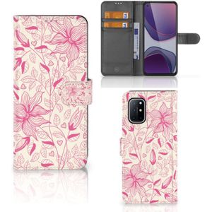 OnePlus 8T Hoesje Pink Flowers