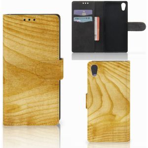 Sony Xperia XA1 Book Style Case Licht Hout