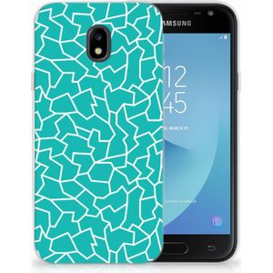 Samsung Galaxy J3 2017 Hoesje maken Cracks Blue
