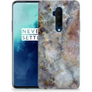 OnePlus 7T Pro TPU Siliconen Hoesje Marmer Grijs