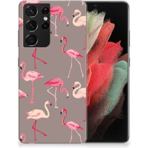 Samsung Galaxy S21 Ultra TPU Hoesje Flamingo