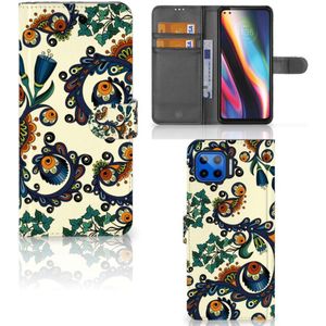 Wallet Case Motorola Moto G 5G Plus Barok Flower