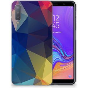 Samsung Galaxy A7 (2018) TPU Hoesje Polygon Dark