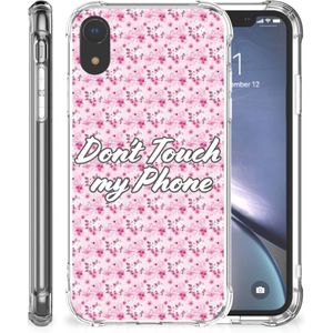 Apple iPhone Xr Anti Shock Case Flowers Pink DTMP