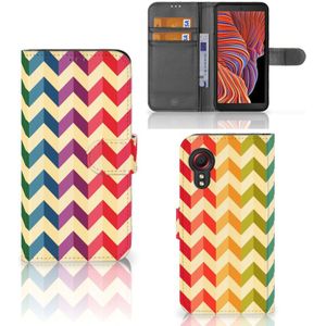 Samsung Galaxy Xcover 5 Telefoon Hoesje Zigzag Multi Color