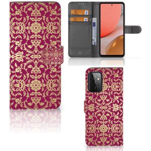 Wallet Case Samsung Galaxy A72 Barok Pink