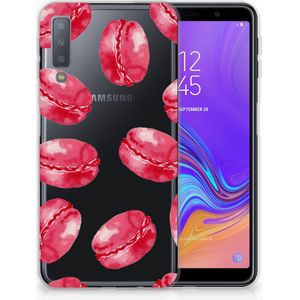 Samsung Galaxy A7 (2018) Siliconen Case Pink Macarons