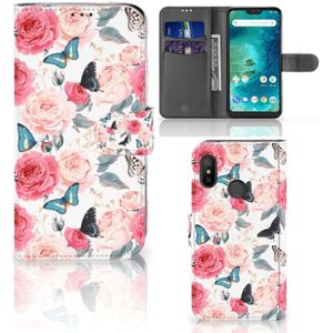 Xiaomi Mi A2 Lite Hoesje Butterfly Roses