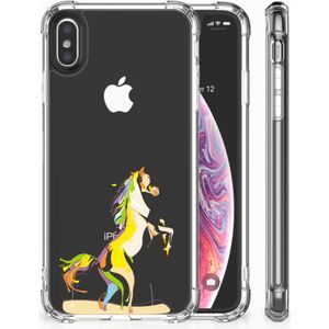 Apple iPhone Xs Max Stevig Bumper Hoesje Horse Color