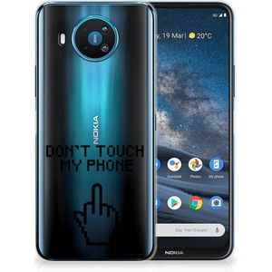 Nokia 8.3 Silicone-hoesje Finger Don't Touch My Phone