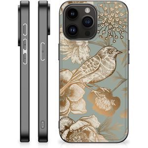 Bloemen Hoesje voor iPhone 15 Pro Max Vintage Bird Flowers