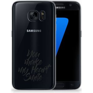 Samsung Galaxy S7 Siliconen hoesje met naam Heart Smile
