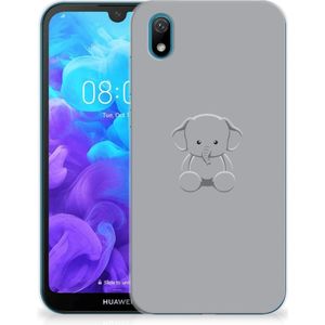 Huawei Y5 (2019) Telefoonhoesje met Naam Grijs Baby Olifant
