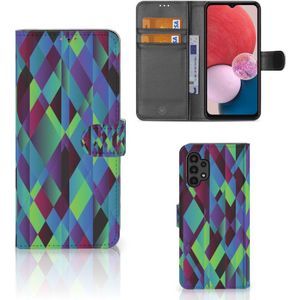 Samsung Galaxy A13 (4G) Book Case Abstract Green Blue