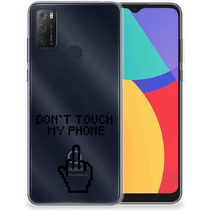 Alcatel 1S (2021) Silicone-hoesje Finger Don't Touch My Phone