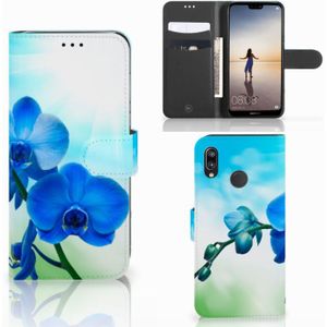 Huawei P20 Lite Hoesje Orchidee Blauw - Cadeau voor je Moeder