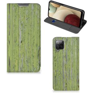 Samsung Galaxy A12 Book Wallet Case Green Wood