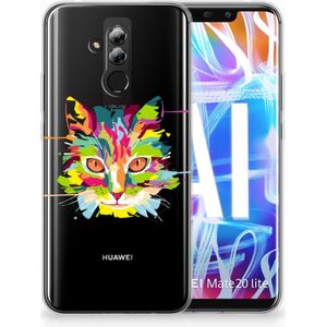 Huawei Mate 20 Lite Telefoonhoesje met Naam Cat Color