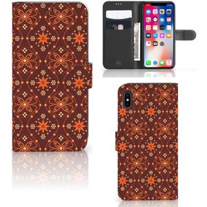 Apple iPhone Xs Max Telefoon Hoesje Batik Brown