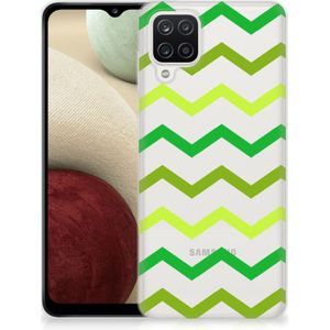 Samsung Galaxy A12 TPU bumper Zigzag Groen