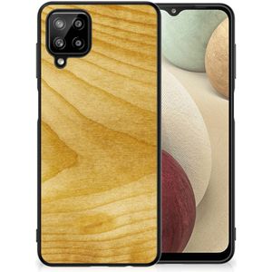 Samsung Galaxy A12 Houten Print Telefoonhoesje Licht Hout