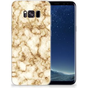 Samsung Galaxy S8 Plus TPU Siliconen Hoesje Marmer Goud